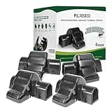 Filpestco Set of 4 Professional Grade Extra Large Tunnel Rat Snap Traps, Mouse Trap, Reusable Trap, Heavy Duty for Indoor and Outdoor Pest Control Rodent Solution