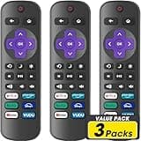3 Pack Replacement Remote Control Only for Roku TV, Compatible with All TCL Roku/Hisense Roku/Onn Roku/Sharp/Philips Roku (Not for Roku Stick, Box or Speaker)