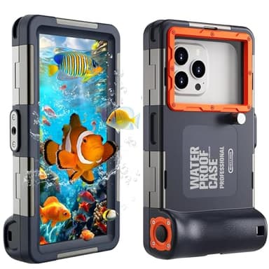 Underwater Phone Case for Snorkeling, [50ft/15M] Professional Waterproof Scuba Diving Phone Case for All iPhone/Galaxy Phone/Google Pixel Phone (NOT for Ultra-Thin/Multi-Folding Screen) [Classic]