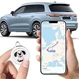 GPS Tracker for Vehicles,Portable Real-Time Tracking Device with Global Coverage for Cars, Kids,Cat,and Dogs – No Subscription, Monthly Fees, or SIM Card Needed（Dogs Style）