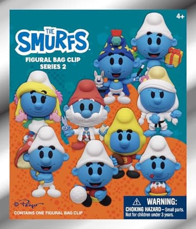 Smurfs Series 2 – 5" Collectible Bag Clip – Blind Bag (ONE Random Figure) – Cartoon Character Keychain/Backpack Accessory | Official Licensed Merchandise