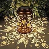 Solar Lanterns Outdoor Waterproof Hummingbird Garden Decor Christmas Gifts for Women Mom Grandma Hanging Solar Lights Metal Solar Decoration Outside for Yard, Patio,Backyard,Porch