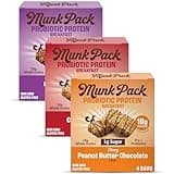 Munk Pack Probiotic Protein Breakfast Bars - 10g Plant Protein, 1g Sugar, 6g Fiber – For Adults & Kids, Low Sugar Snack, Gluten-Free, Diabetic-Friendly, Non-GMO, Variety Pack- 12 Pack