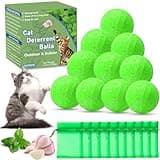 Mimo Style Cat Deterrent Outdoor, Natural Peppermint Oil Cat Deterrent Outdoor Indoor, Keep Cats Off Lawn, Yard, Garden, Mulch & Flower Permanently Against Scratch and Chew, Keep Cats Away, 10 Pack
