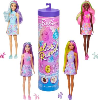 Barbie Color Reveal Mermaid Series Doll & Accessories with 6 Surprises Including Color Change & Charms (Styles May Vary)