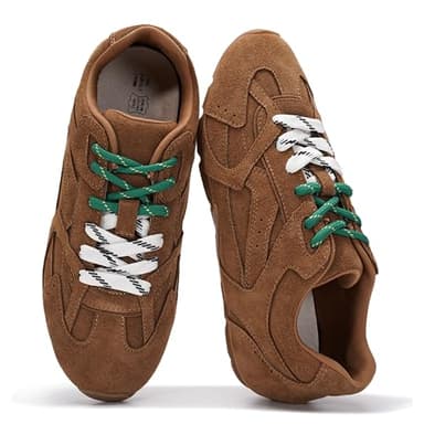 Project Cloud Leather Barefoot Shoes Women – Memory Foam Lace-Up Womens Sneakers – Lightweight & Non Slip Womens Shoes Casual – All-Day Women's Fashion Sneakers for 2026 (Roma, TANSUEDE, 5.5)