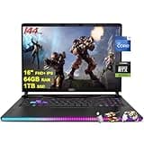 MSI Raider GE68HX Gaming Laptop 16" FHD+ IPS 144Hz Intel 24-core i9-14900HX 64GB RAM 1TB SSD GeForce RTX 4070 RGB Backlit Thunderbolt4 USB-C Dynaudio FHD IR Privacy Camera Win11 w/ICP Accessory