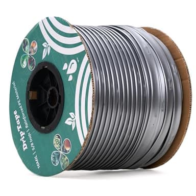 1000FT 5/8" Drip Tape Irrigation, 16 Mil Heavy Duty with 6" Emitter Spacing, Silver Reflective Drip Tape Resistant to Pecking & Biting, Heat-Safe for Seedlings, Ideal for Garden Farm Greenhouse Patio