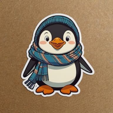 Animal Stickers 2in, Penguin Cute Animal Stickers for Kids,Water Bottle Stickers,Waterproof Vinyl Stickers for, Laptop, Skateboard, Phone, Guitar, Cars, Bumper, Scrapbook (Penguin N25)