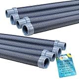 U.S. Pool Supply Pool Vacuum Hose, 8 Piece Pool Hose Set - 40" Blue Flexible Spiral Wound Connector Sections with 1.5" Male & Female Cuff Ends, Replacement Fits Most Inground Automatic Cleaner Brands
