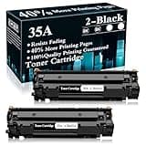 2 Black 35A | CB435A Toner Cartridge Replacement for HP Laserjet P1002 P1003 P1004 P1005 P1006 P1007 P1008 P1009 Printer