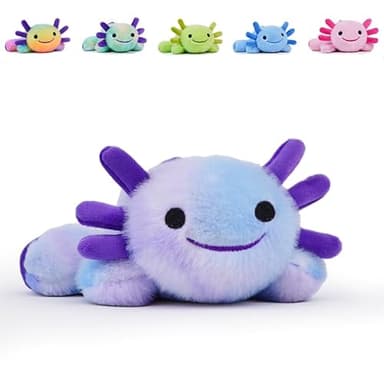 CHEEKYNEWT CO. Axolotl Toy,Axolotl Stuffed Animal,8.66" Stuffed Axolotls Plush,Birthday Gift for Boys and Girls Gift for Christmas.(Mixed Blue&,1 Pack)