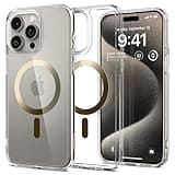 Spigen Ultra Hybrid MagFit Designed for iPhone 15 Pro Max Case (2023) [Anti-Yellowing] [Military-Grade Protection] Compatible with MagSafe - Gold