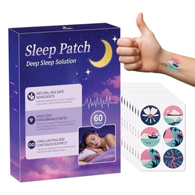 Gethorey Sleep Patches for Adults, 60 Pack Upgraded Deep Sleep Patches, Formulated with All Natural Ingredients, Long-Lasting Night Comfort for Both Men and Women, Easy to Use All Night Long-B03