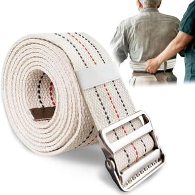 Gait Belt for Seniors 60inch - Walking Transfer Belts Gate Belts Medical for Elderly, Physical Therapy Strap Caregiver Supplies for Caregiver, Nurse, Therapist with Metal Buckle