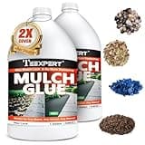Mulch Glue, 2 Gallon Rock Glue for Landscaping, Strong Pea Gravel Stabilizer Resin Binder, Safe Mulch Lock Anchor Adhesive Outdoor for Cypress, Lawn, Garden, Landscape Edging