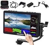 FEELWORLD F5 Pro V4+ Battery+ Charger+Carry Case 6 Inch Touchscreen Camera Field Monitor with 3D LUT F970 External Kit Install and Power Kit Support 4K HDMI Input Output 5V Type-c
