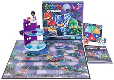 PJ Masks Hasbro Gaming HQ Rescue Kids Board Game, Preschool Games, Race to Stop Romeo, Includes 3D Plastic Tower, Kids Games Ages 4 and Up
