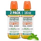 TheraBreath Deep Clean Mouthwash, Antigingivitis, Antiseptic, Fresh Mint Flavor, Dentist Formulated, Alcohol Free, 16 fl oz (Pack of 2)