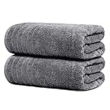 Tens Towels Pack of 2 Extra Large Bath Sheets 35 x 70 Inches, 100% Cotton, Larger & Lighter Weight, Quicker to Dry, Super Soft & Absorbent, Oversized Bath Towels, Dark Grey