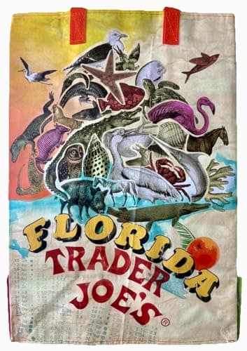 Florida Theme Trader Joe’s Reusable Shopping Tote Bag