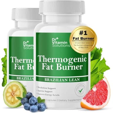 Thermogenic Fat Burner for Women and Men - Appetite Suppressant for Weight Loss - Includes Green Tea Extracts for Bloat Relief - Metabolism Booster - Pack of 2