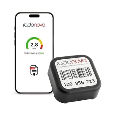 Radonova Radtrak³ Radon Detector for Home - Long Term (90 Days to 1 Year) Radon Test Kit for Home - Reliable Accurate Readings - Radon Test Kit Lab Analysis Included - 1 Detector