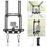 NEEWER Camera Fence Mount for Live Streaming Compatible with Gamechanger App, Metal Chain Link Fence Phone Mount Holder Compatible with Mevo Start GoPro Max 360 DJI iPhone for Baseball, PA036 Black