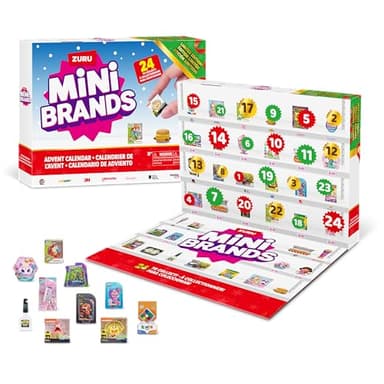 Mini Brands Advent Calendar by ZURU Limited Edition Advent Calendar, Includes Mini Brand Foodie & Toys, Mystery Collectibles Toys Comes with 24 Minis