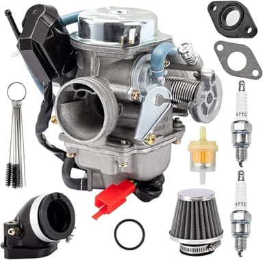 GY6 Carburetor 150cc for 4 Stroke 125cc 152QMJ 157QMJ Engines Electric Choke Motorcycle Scooter 24mm PD24J Carb with Intake Manifold