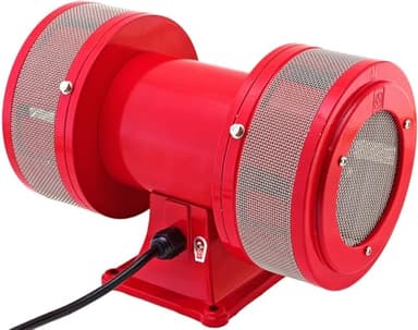 Vixen Horns Extra Loud Air Raid Siren - Industrial Alarm Heavy Duty Electric Motor 120V, Fire Tornado Siren Horn (Omnidirectional, 125 dB, Range 2600 ft)