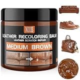 NIUB Leather Recoloring Balm Leather Color Restorer Scratch Repair Leather Cream for Furniture Couches Car Seats Shoes Bags Leather Dye and Restorer Restores Faded and Scratched Leather-Medium Brown
