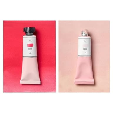 SUI Gouache Paint Set(15ml/2Tubes) - Watercolor Gouache | Red, Pastel Pink | Easy Mixing |Watercolor Paints for Beginners, Artists, Acuarelas