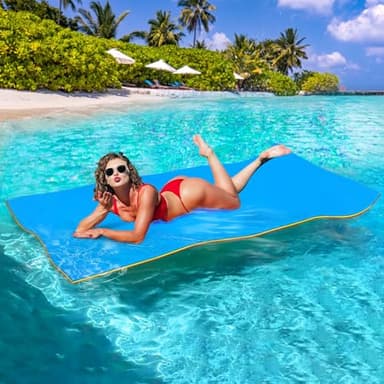 Stopsad Floating Water Mat 6x4 FT Lake Float Pad for Adults and Kids Tear Resistant XPE Foam Floating Pad for Pool Beach Lake Recreation Summer Water Activities and Family Fun