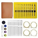 Mbeliever 4XL Tunisian Crochet Hook Set with Cable 6 Inch Aluminium Interchangeable Crochet Hook Set Long Crochet Hook 26 Pic Crochet Hook Set 3mm-10mm