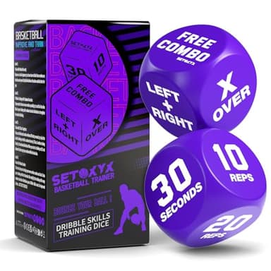 Basketball Dribble Skills Dice Set - Training Equipment - Basketball Gift for Boys.Dribble Skills Training for Beginner and Party Favors