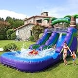 iLink-outer Inflatable Commercial Grade Water Slide with Water Tube and Blower for Kids and Adults All Age 21 x 12 x 9 FT Wet and Dry Huge PVC Pool for Summer Party
