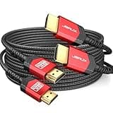 JSAUX 8K HDMI Cables 2.1 10FT 2-Pack 48Gbps 8K & 4K Ultra High Speed Cords(8K@60Hz 7680x4320, 4K@120Hz) eARC HDR10 HDCP 2.2 & 2.3 3D, Compatible for PS5/PS4/X-Box/Roku TV/HDTV/Blu-ray/LG