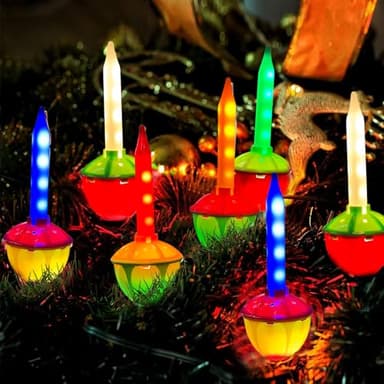 Vintage Christmas Bubble Lights, 7.5Ft Outdoor Colorful Christmas Decorations String Lights with 8 LED Twinkling Multicolor Bubble Lights for Christmas Tree Holiday Party Fireplace House Window Patio