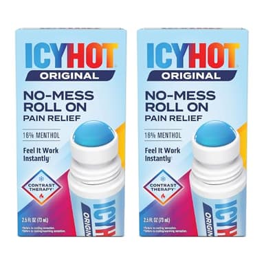 Icy Hot Original Medicated Pain Relief Liquid with No Mess Applicator, 2.5 Fluid Ounces, 2 pk