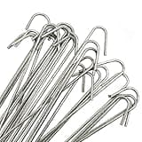 HITTITE 100-Pack Chain Link Fence Dog Fence Slats Hook,Repair Aluminum Wire Ties for Chain Link Fence and Dog Fence, Metal Wire Ties for Dog Fence, Chain Link Hook 7-9/10" Long, Diameter 13.5gauge.