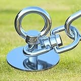 TOPKNOT Dog Tie Out Stake,Heavy Duty Dog Run-304 Stainless Steel Stake,360° Swivel Dog Runner for Yard,Use Any Tie Out Cable or Yard Leash-Up to 200 LBS- Outdoor Camping