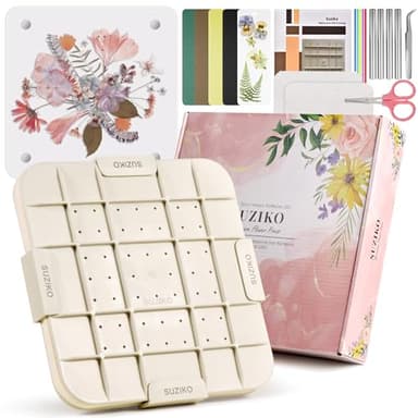 Suziko 9 inch 23 cm Max Microwave Flower Press with Photo Frame for Quick Pressing, Drying, Reusable & Washable Fabric,Color Vibrancy, Fits Most Microwaves,Thanksgiving's Day Gift
