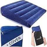 Circa Air Inflatable Wedge Pillow for Travel with Bed Wedge Pillow Cover, Extra Wide 27", Travel Wedge Pillow for Sleeping, Acid Reflux, Anti Snore, Gerd, Elevated Triangle Pillow, Leg Elevation