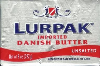 Danish Butter Unsalted Lurpak 8 oz -pack of 20x 8 oz