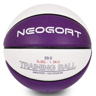 NEOGOAT 3LBS Weighted Basketball 29.5" Size 7 Heavy Basketball for Training in& Outdoor Skills Improvement, Dribbling, Passing & Rebounding Practice Weighted for Training(Deflated)