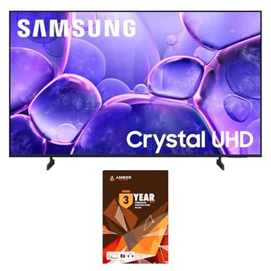 Samsung UN43U8000FFXZA 43 Inch Crystal 4K AI Upscaling UHD TV with a 3 Year Amber Protection Plan (2025)