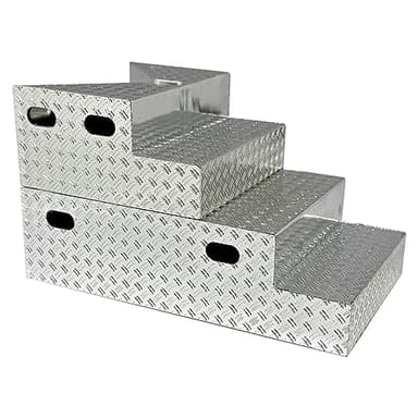 Chrome Plated Deluxe Breakable Ring Stairs for WWE & AEW Wrestling Action Figure Rings