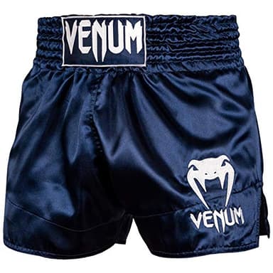 Venum Muay Thai Shorts Classic - Navy Blue/White - L