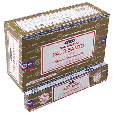 Satya Nag Champa - Palo Santo Incense Sticks | 12 Packs X 15 Grams | Box Of 180 Grams | Export Quality